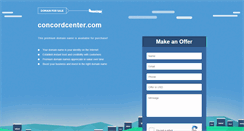 Desktop Screenshot of concordcenter.com